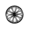Колпак колеса R15 серебристо-черный (пруж.)карбон к-т 4шт LION LION lw1543