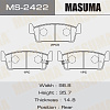 Колодки тормозные задние MASUMA ms2422